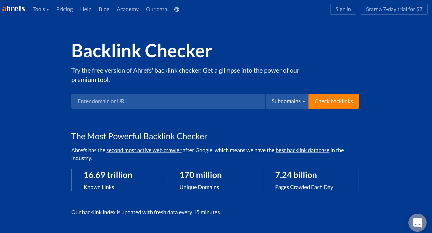 how to use ahrefs' backlink checker tool