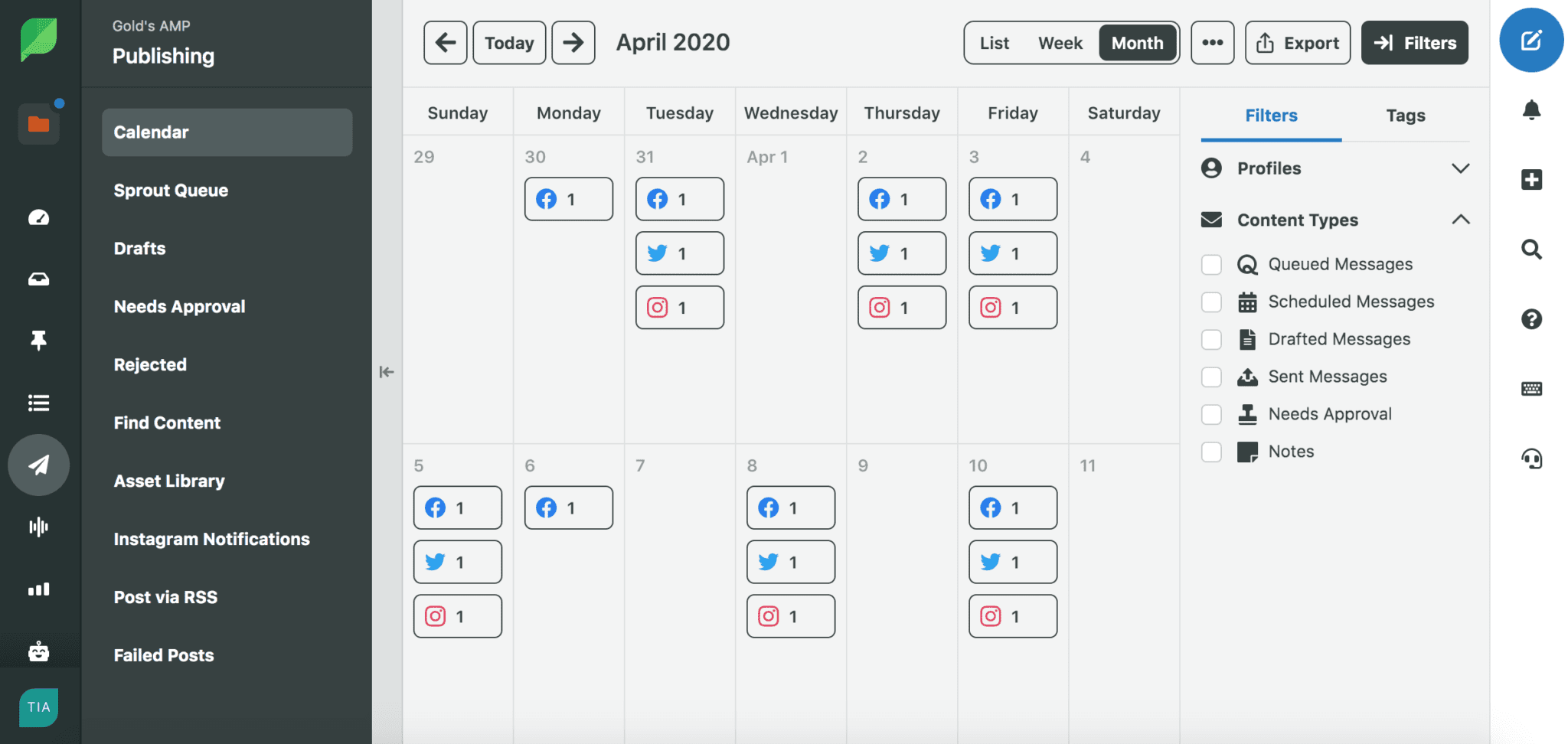 sprout social media scheduling tool