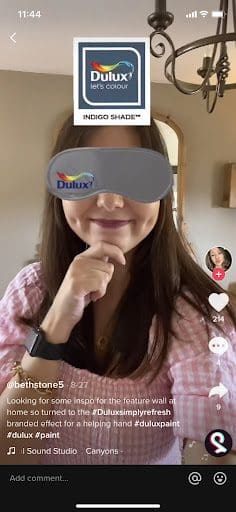 branded ad on TikTok